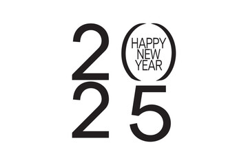 Happy New Year 2025! vector illustration 