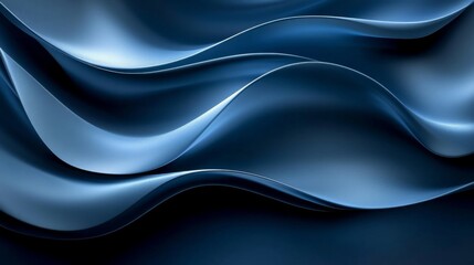 Naklejka premium Abstract Blue Waves Smooth Surface Design