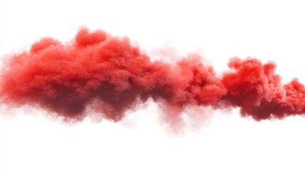 Fototapeta premium red cloud isolated on white background
