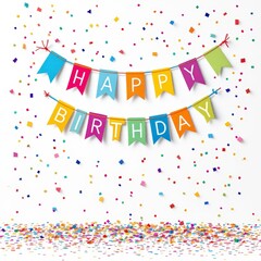 happy birthday card with balloons