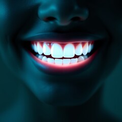 Fototapeta premium close up of mouth with red lips