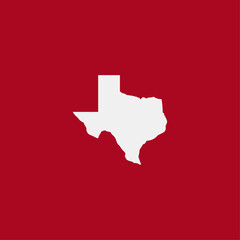 Texas map icon flat vector design