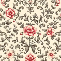 Obraz premium seamless pattern with flowers