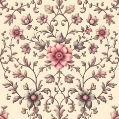 Fototapeta premium seamless pattern with flowers