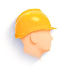 Fototapeta premium Yellow Hard Hat Symbolizing Construction Safety and Protection