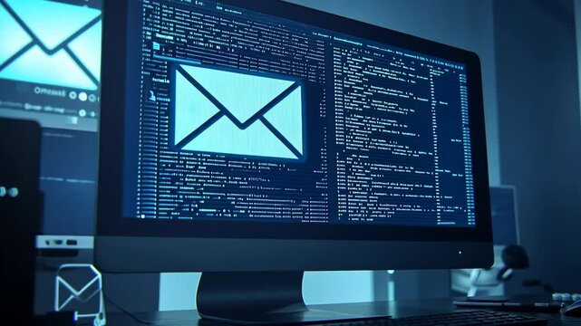 Secure Email Server Digital Communication Data Protection Online Privacy Computer Code Network
