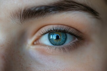 Obraz premium Close-Up of Eye Highlighting Details and Texture