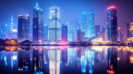 Fototapeta premium Electrical engineers are increasingly focused on the development of sustainable energy solutions, especially in urban environments.