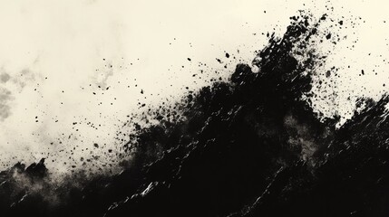 Abstract Black And White Ink Splash Explosion