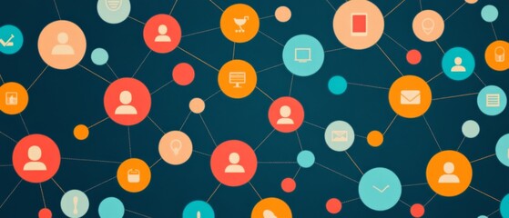 High-detail diagram showing digital consumer trends and their connection to market growth, with data insights into how online behavior and technological advancements drive market development