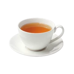 Fototapete Rund White ceramic cup filled with orange tea on saucer © vivekFx
