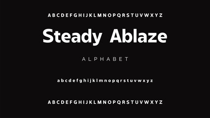 Modern Bold Font. Sans Serif Font. Regular Italic Uppercase Lowercase Typography urban style alphabet fonts for fashion, sport, technology, digital, movie, logo design, vector illustration
