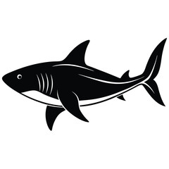 Obraz premium Shark silhouette flat design