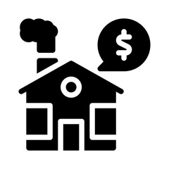 real estate glyph icon