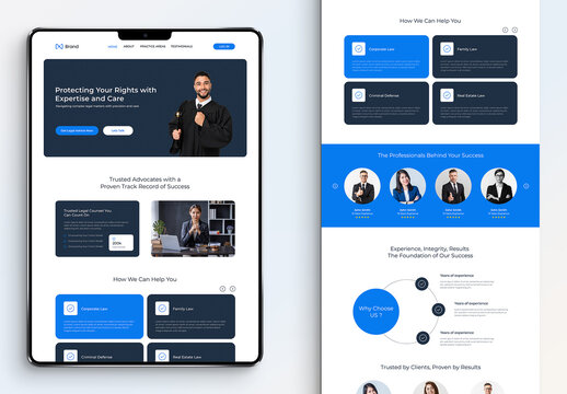 Law Firm Landing Page Layout