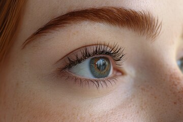 Fototapeta premium Close-Up of Mascara Application on Eyelashes