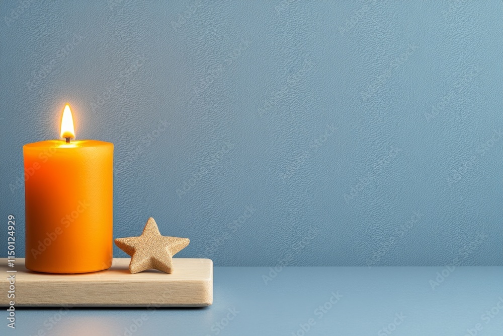 Aufkleber a minimalist design of a single glittering star with a soft glow, placed against a plain white backg