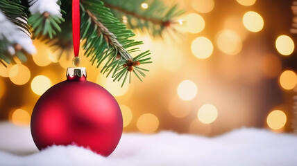 Obraz premium Romantic Christmas decoration in red