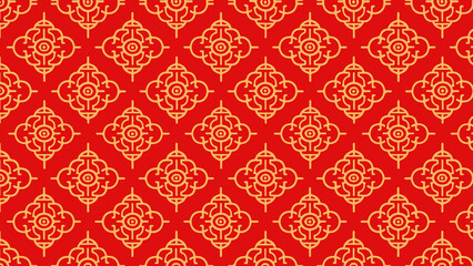 A Radiant Display of Lunar New Year Elegance The Exquisite Red and Gold Background Representing the Joyful Spirit of Tiongkok Celebrations