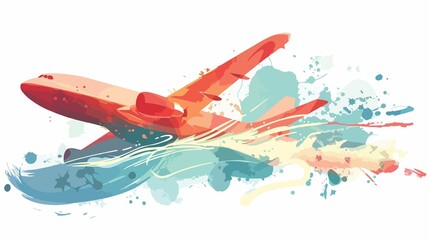 Airplane surfing clouds, dynamic mixed media artwork print