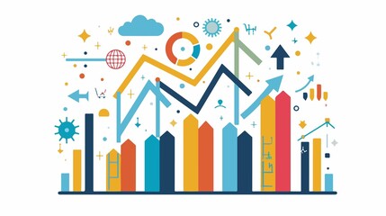 Marketing Growth Graph Background Image for Websites and Presentations