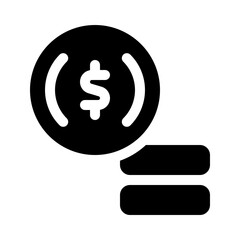 coins glyph icon