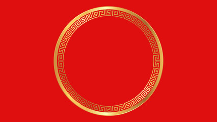 A Radiant Display of Lunar New Year Elegance The Exquisite Red and Gold Background Representing the Joyful Spirit of Tiongkok Celebrations