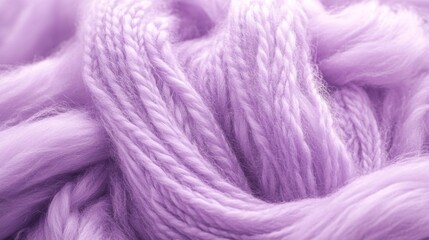 Obraz premium Soft Lavender Yarn Texture Close Up