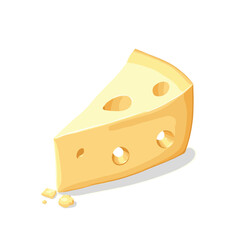 Cheese dices and slices vector illustration