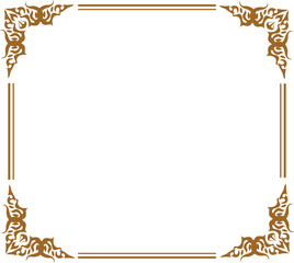 frame with gold ornament frame with ornament frame with golden leaves Golden Rectangle, Corner, Certificate, Border, Pattern, Line, Photo, Wedding, Invitation, Background, Thai, Islamic,