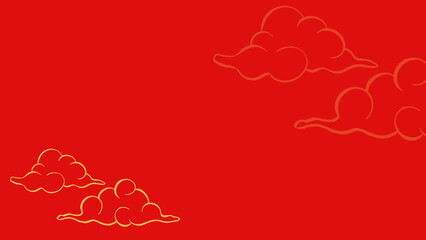 A Radiant Display of Lunar New Year Elegance The Exquisite Red and Gold Background Representing the Joyful Spirit of Tiongkok Celebrations