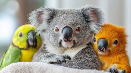 Obraz premium a close up of a koala photo isolated on a white background koala