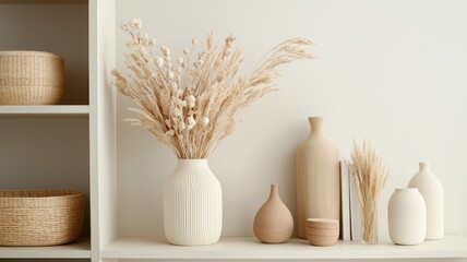 Minimalist interior decor with soft colors.