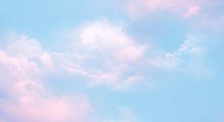 Obraz premium Pastel Pink and Blue Sky Background