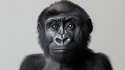 Fototapeta premium a close up photo of a gorilla isolated on a white background gorilla