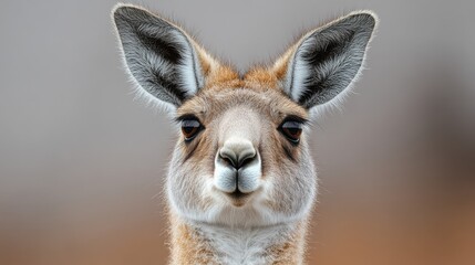 Obraz premium a close up photo of a kangaroo isolated on a white background kangaroo