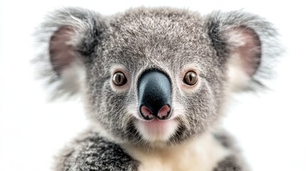 Fototapeta premium a close up photo of a koala isolated on a white background koala