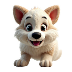 Obraz premium Cute animated dog with a big smile on its face