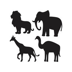 Premium Animal Silhouette Vector Pack | Wildlife and Pet Collection 