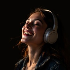 person listening to music