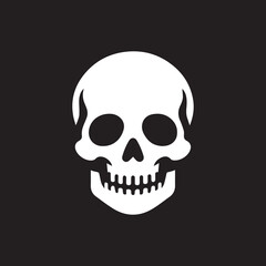 Fototapeta premium Skull icon. Symbol of poison and danger. Pirate flag attribute. Isolated vector illustration on white background. 