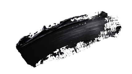 Black paint stroke, transparent background