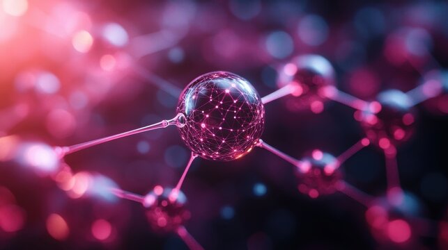 abstract 3d rendering of a network concept cgi loop animation with spheres and lines modern background seamless motion design uh