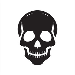 Skull icon silhouette vector illustration 