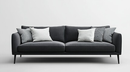Fototapeta premium Furniture Sofa And Cushion Pillow Case Mockup