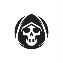 Skull icon silhouette vector illustration 