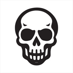 Fototapeta premium Skull icon silhouette vector illustration 