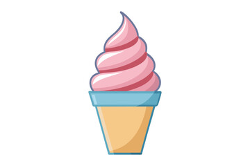 ice cream cone vector illustration 