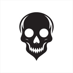 Skull icon silhouette vector illustration 