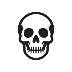 Skull icon silhouette vector illustration 